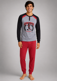 PIGIAMA UOMO RAGAZZO COTONE POLSINI LOGO SQUADRA MILAN ART.MI14090