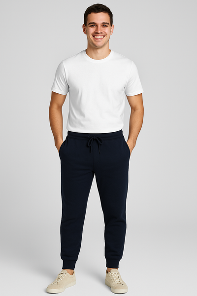 PANTALONE TUTA UOMO SCUOLA NAUTICA ITALIANA FELPATA TASCHE POLSINI ART. 159421