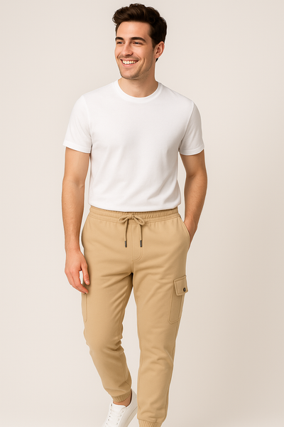 PANTALONE TUTA UOMO SCUOLA NAUTICA ITALIANA GARZATA ELASTICO CARGO ART. 152770