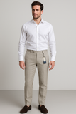 PANTALONI UOMO RAGAZZO PURO LINO CLASSICO MARCA A&P BIANCHI ART. 459