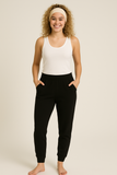PANTALONE DONNA TUTA ELASTICO POLSINI TASCHE LEGGERO MORBIDO MARCA CAMPAGNOLO ART.  4K181-6.