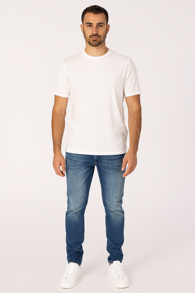 JEANS UOMO RAGAZZO ELASTICIZZATO SLIM FIT MARCA B BLEND ART. 20707721 JET