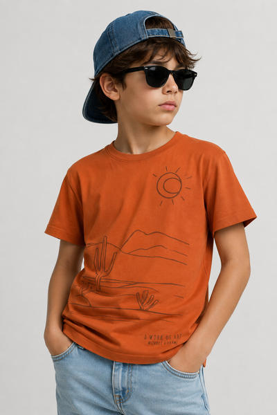 T-SHIRT RAGAZZO BAMBINO ZIPPY GIROCOLLO STAMPA COTONE ART. ZKBAP0303-26003