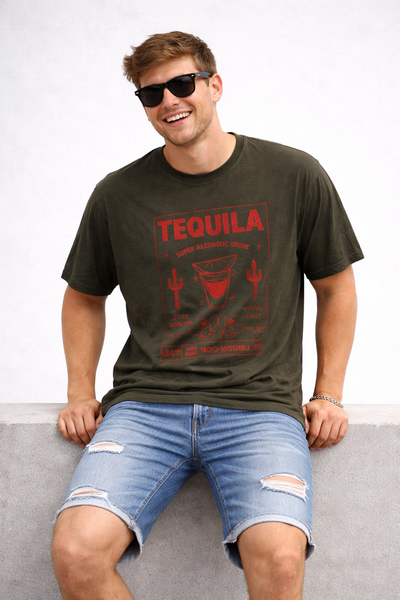 T-SHIRT UOMO MAXFORT TAGLIE OVER COTONE STAMPA ART. E2836