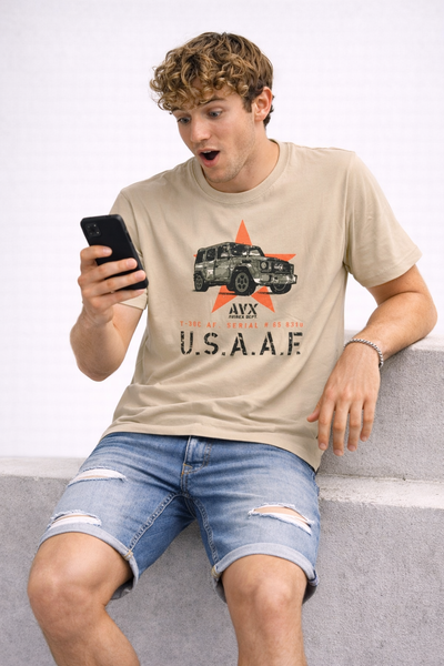 T-SHIRT UOMO AVIREX JERSEY COTONE MANICA CORTA  STAMPA ART. AX0696