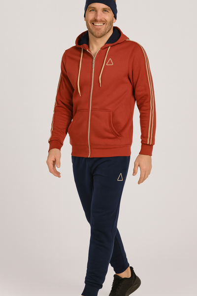 TUTA UOMO AKI FELPATA FULL ZIP TASCHE PANTALONI TASCHE POLSINI ART. 25506