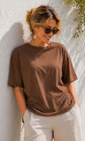 T-SHIRT DONNA GRIFFAI FILO DI SCOZZIA GIROCOLLO MEZZA MANICA OVER ART.7807