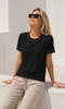T-SHIRT DONNA LOSAN GIROCOLLO BORCHIE COTONE ART. LWMAP0105 26011