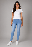 LEGGINS RAGAZZA EFFETTO JEANS ELASTICIZZATO TASCHE MARCA BM ART. 3236