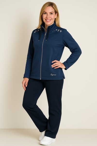 TUTA DONNA CONFORMATA ZIP TASCHE SPACCHETTI ELASTICO STAMPA FELPATA MARCA CAMPAGNOLO ART. 8Q79285