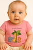 T-SHIRT NEONATA COTONE APERTURA BOTTONI ANIMALI MARCA LOSAN ART.218-1008AL