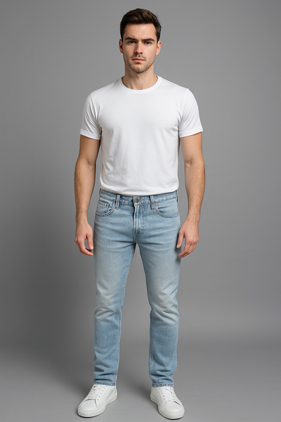 JEANS UOMO RAGAZZO CINQUE TASCHE MARCA LEE ART. LUKE BLUE WAVE