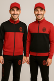 TUTA COTONE FELPATO TEMPO LIBERO UOMO RAGAZZO ZIP SQUADRA MILAN ART. MF101085