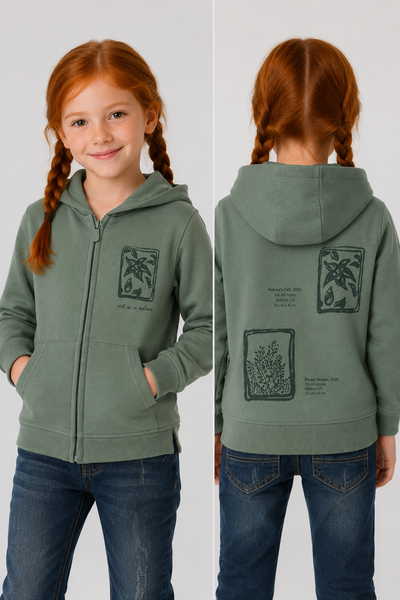 FELPA BAMBINA ZIPPY FELPATA FULL ZIP CAPPUCCIO TASCHE STAMPE ART. ZKGAP0201-26028