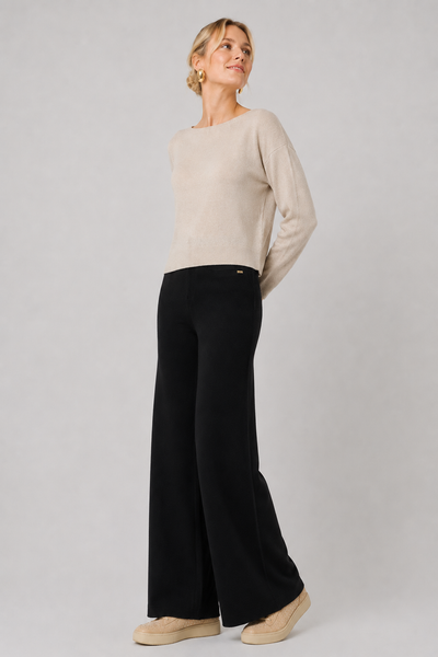 PANTALONI DONNA GRIFFAI PALAZZO MAGLIA VISCOSA ELASTICO ART. DGF6924