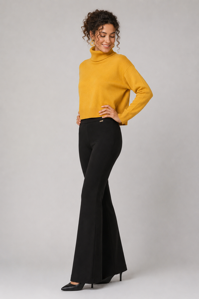 PANTALONI DONNA LAURA BIAGIOTTI JERSEY A ZAMPA ELASTICO IN VITA ART. LB27I-LAVINIA