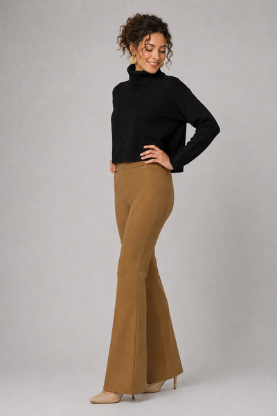PANTALONI DONNA LAURA BIAGIOTTI JERSEY A ZAMPA ELASTICO IN VITA ART. LB27I-LAVINIA