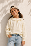 T-SHIRT BAMBINA ZIPPY COTONE GIROCOLLO BOTTONE MANICA LUNGA POLSINI ART.ZKGAP030222043