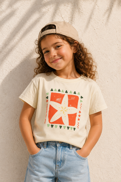 T-SHIRT RAGAZZA ZIPPY COTONE GIROCOLLO MEZZA MANICA STAMPA LARGA ART.ZKGAP030326036