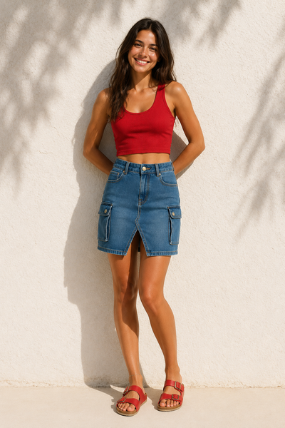 GONNA DONNA RAGAZZA JEANS MARCA GRIFFAI ART. 5402
