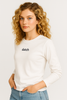 MAGLIA DONNA DATCH GIROCOLLO MANICA LUNGA LOGO COTONE ART.DW2206