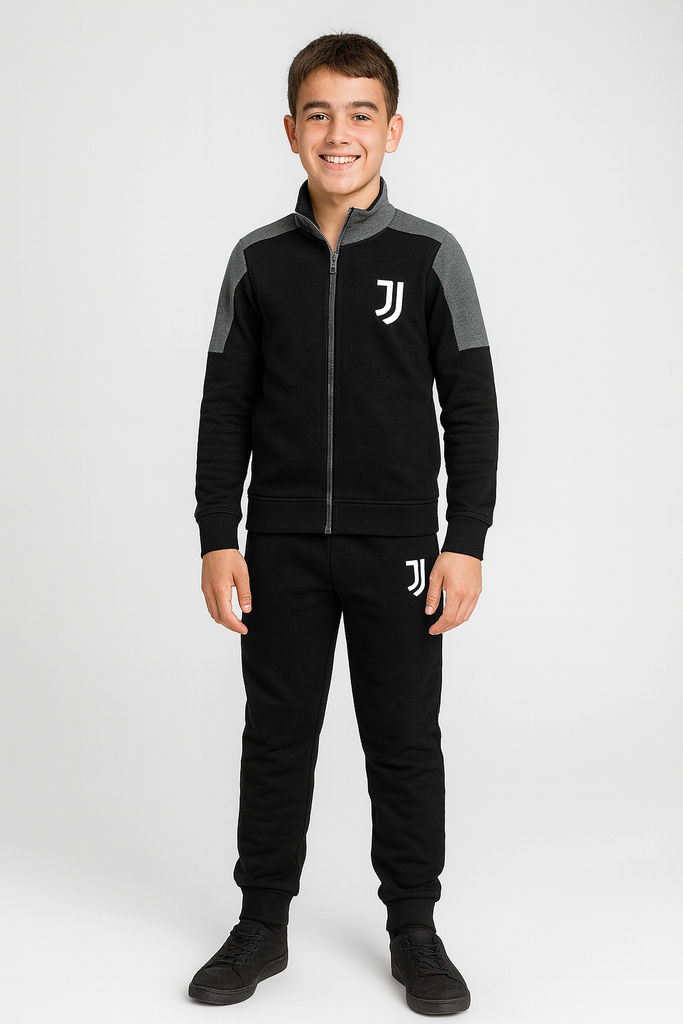 PIGIAMA TUTA TEMPO LIBERO UOMO RAGAZZO ZIP APERTO PILE CALDO SQUADRA JUVENTUS P101055