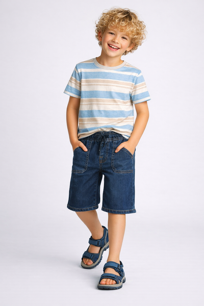 BERMUDA BAMABINO ZIPPY JEANS ELASTICO COULISSE TASCHE ART. ZKBAP0402-26014