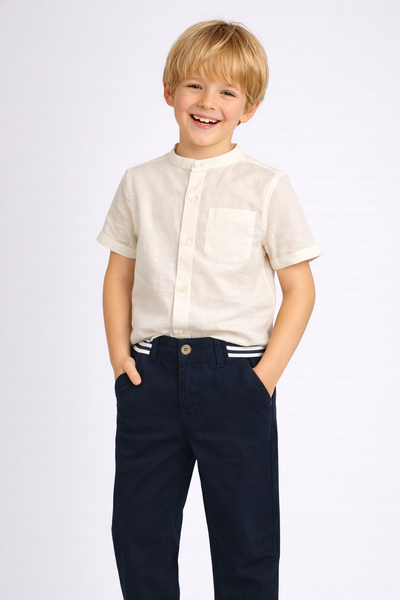 PANTALONE RAGAZZO ZIPPY BOTTONE CERNIERA ELASTICO REGOLABILE TASCHE  COTONE ART. ZKBAP0401-26001