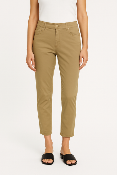 PANTALONE CAPRI DONNA EMANUELA COSTA CINQUE TASCHE COTONE ELASTICIZZATO ART. EC6786