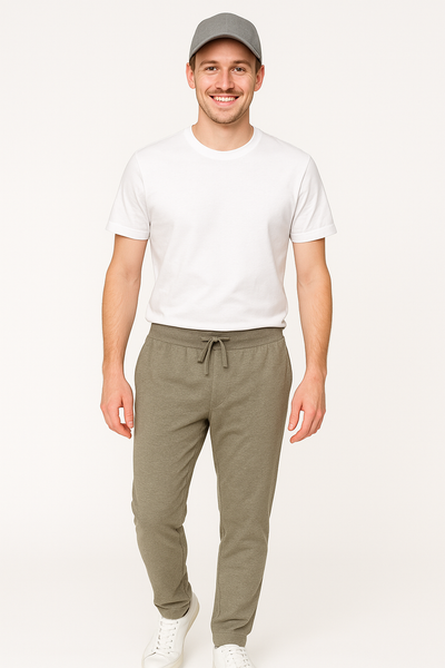 PANTALONE TUTA UOMO  MISTO COTONE GARZATO TASCHE COMODO BESTLAKE ART. FPB102