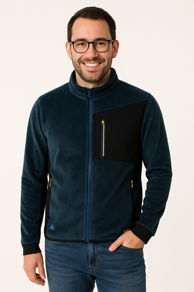 MAGLIA PELLICCETTA UOMO RAGAZZO ZIP TASCHE MARCA BRUGI ART. NA4B