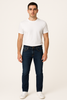 JEANS UOMO ZIP BOTTONE CINQUE TASCHE SCURO SLIM TAPARED MARCA LEE ART. LUKE