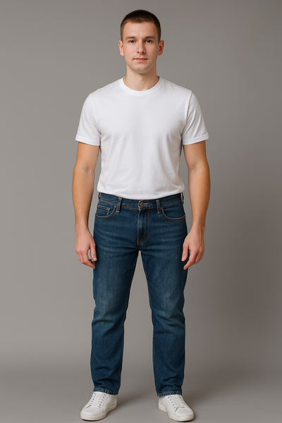 JEANS UOMO ZIP BOTTONE CINQUE TASCHE SCURO REGULAR STRAIGHT MARCA LEE ART. DAREN