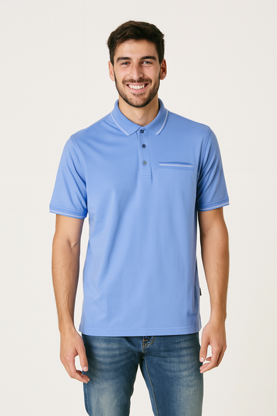 POLO UOMO RAGAZZO MANICA CORTA TASCHINO MARCA BUGATTI ART. 8151-55100A