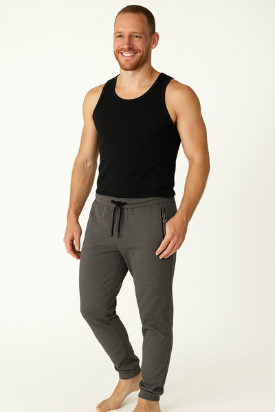 PANTALONE TUTA UOMO RAGAZZO SPORT TEMPO LIBERO COULISSE TASCHE POLSINI MARCA CAMPAGNOLO ART.2F6747