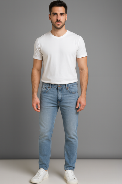 JEANS UOMO SLIM ZIP BOTTONE TASCHE MARCA LEE ART.L719NLLT