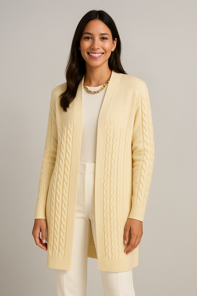 CARDIGAN DONNA POLSINI FASCIA LAVORAZIONE RILIEVO MARCA SILCO GAIA B ART.822