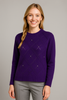 MAGLIONE DONNA GIROCOLLO BORDINO FASCIA ROMBI PUNTO LUCE MARCA RIVA TRICOT ART. S915301