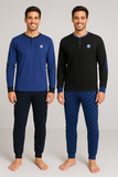 PIGIAMA UOMO HERMET INTER SERAFINO POLSINI CALDO COTONE LOGO ART. T10 1150