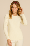 MAGLIONE DONNA GAIA B GIROCOLLO LAVORATO VISCOSA ART. 328