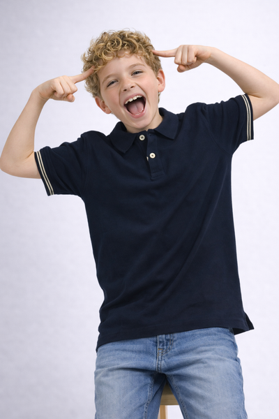 POLO RAGAZZO ZIPPY MANICA CORTA SPACCHETTI COTONE PIQUE ART. ZKBAP0301-2601