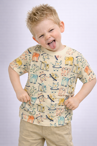 T-SHIRT BAMBINO ZIPPY GIROCOLLO FANTASIA BOTTONI SPALLA  COTONE ART. ZBBAP0303-26027