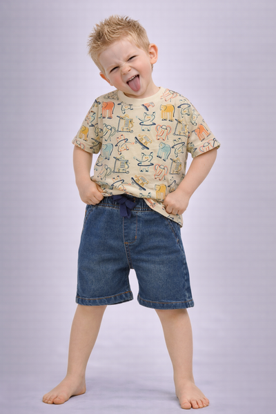 JEANS CORTO BIMBO ZIPPY  ELASTICO COULISSE TASCHE ART. ZBBAP0402-26021