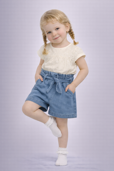 JEANS CORTI BIMBA  ZIPPY ELASTICO REGOLABILE PASSANTI CONTURA TASCHE ART. ZBGAP0402-26001