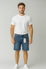 BERMUDA JEANS UOMO TASCHE COMODO ELASTICIZZATO  LOSAN ART. LMNAP0403-25033