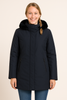 GIUBBINO DONNA ZIP CAPPUCCIO TASCHE ECOPELLICCIA SCIANCRATO MARCA FOUR STREETSART.T239SP