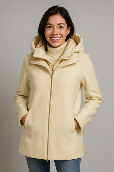 CAPPOTTO DONNA RAGAZZA CORTO PETTORINA CAPPUCCIO ZIP MARCA GRIFFAI ART. 4030