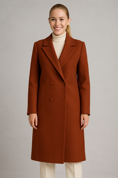 CAPPOTTO DONNA RAGAZZA LUNGO DOPPIOPETTO SPACCO TASCHE MARCA LAURA BIAGIOTTI ART. 512105