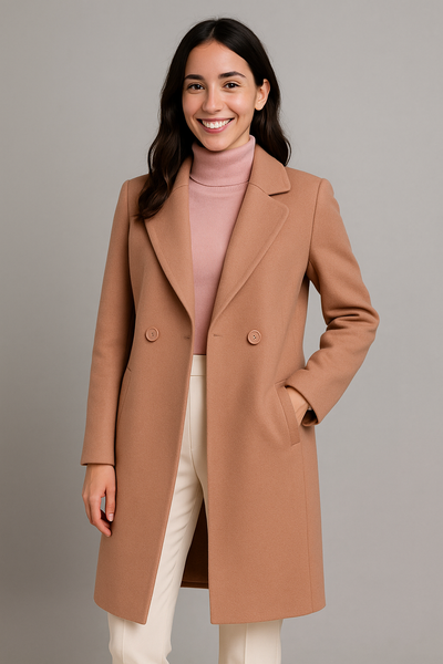CAPPOTTO DONNA RAGAZZA DOPPIO PETTO TASCHE MARCA JENNIFER CLOSE ART. 2118