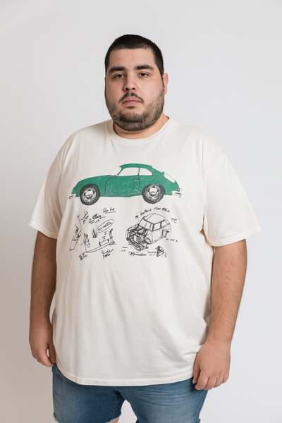 T-SHIRT UOMO TAGLIE OVER GIROCOLLO STAMPA COTONE  MAXFORT ART. E2645